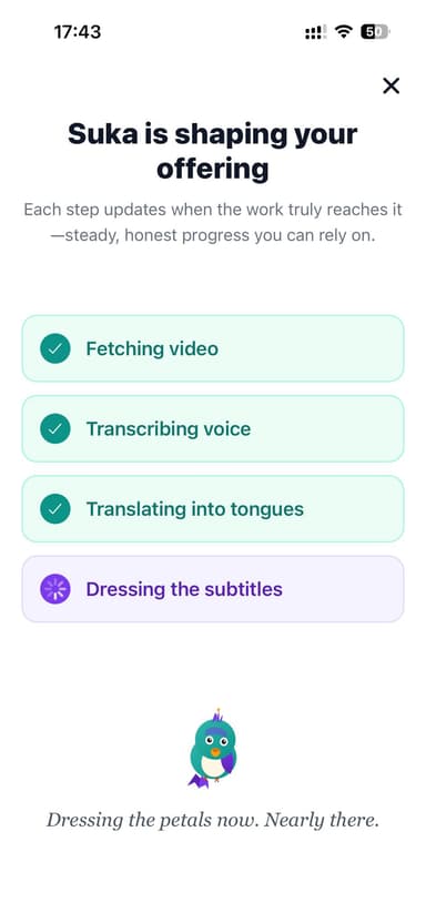 Vakyya app β processing